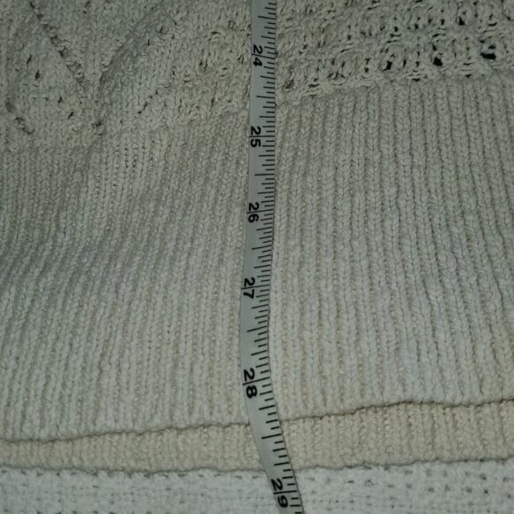 Zara Knit Sz. M Cream Knit Sweater Cardigan - Picture 11 of 11